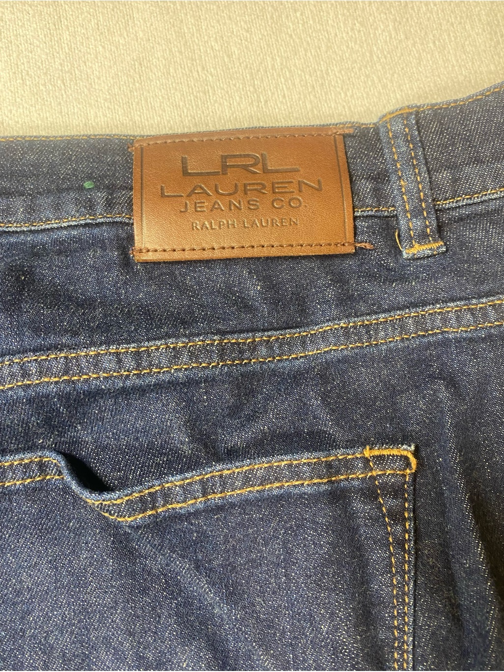 Lauren Ralph Lauren Dark Blue Straight Curvy Denim Jeans. See Description.